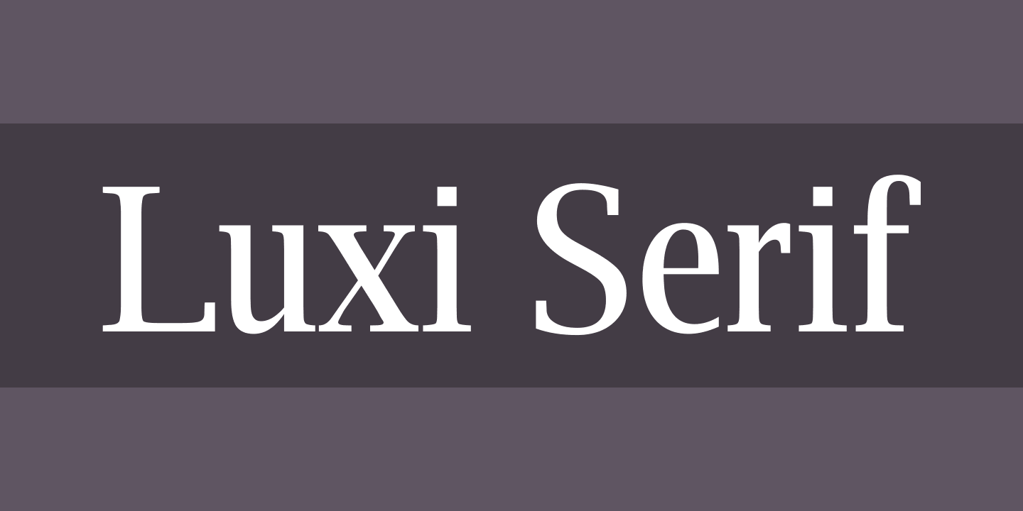 Czcionka Luxi Serif
